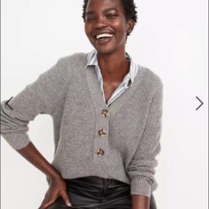 Madewell Half Button Sweater
